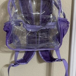 Clear and Purple Backpack